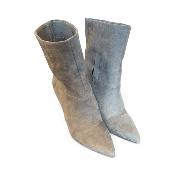 INC International Concepts “Reanna” Gray Suede Heeled Boots | Size 5M Super - Picture 4 of 7